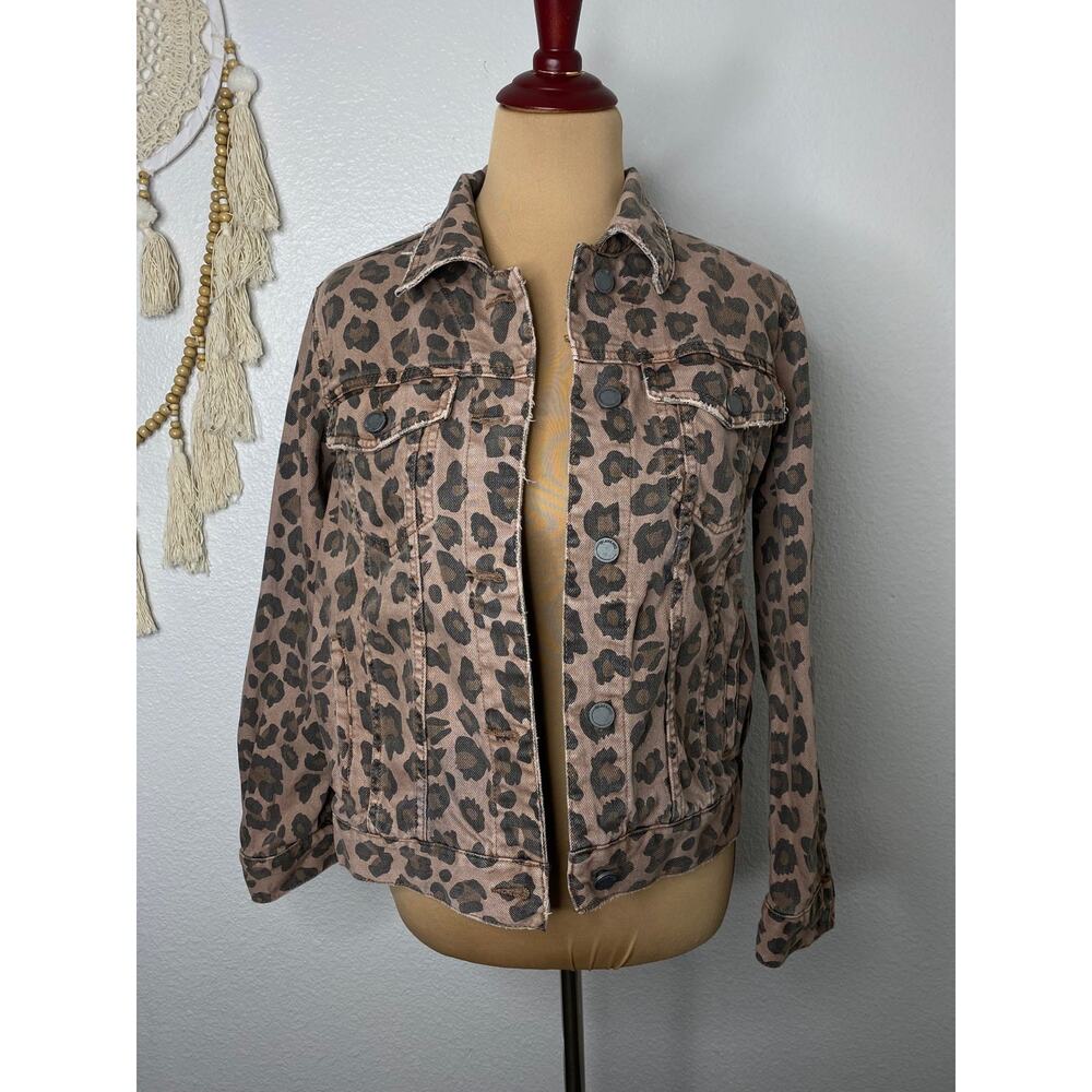 Leopard print jean Jacket
